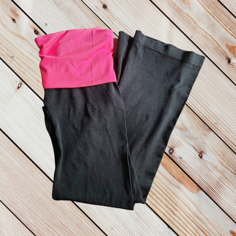 Bottoms Up Wide Band Stretchy Work Out Lounge Pant Pink Size L/XL